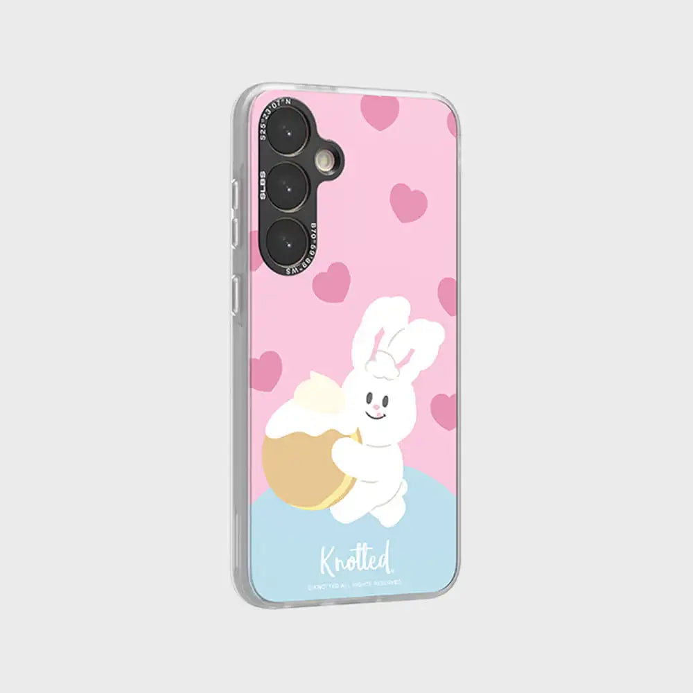 SLBS - Knotted Cream Bunny Impression Case (Galaxy S24 Series) - SLBS - Home & Living, Accessories - Harumio