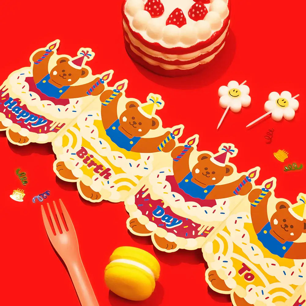 Wiggle Wiggle - Folding Message Card - Wiggle Wiggle - Message Card - Harumio