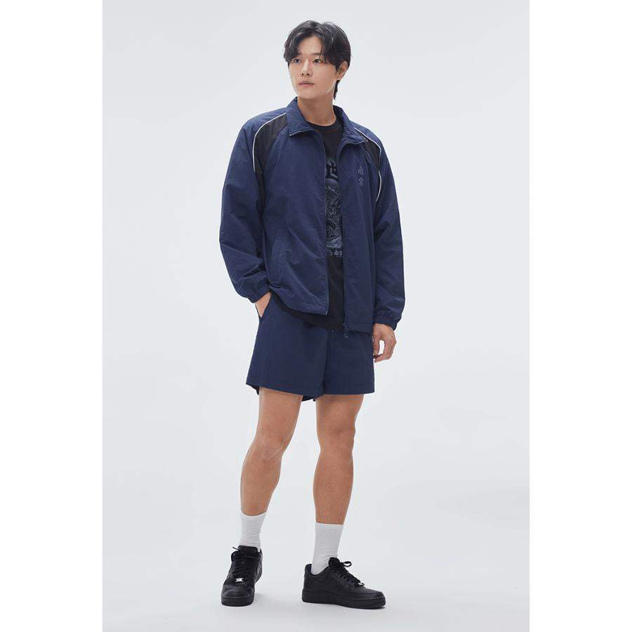 SPAO x Namgung Hyuk - Windbreaker (GLOSSY NAVY) - SPAO - Windbreaker - Harumio