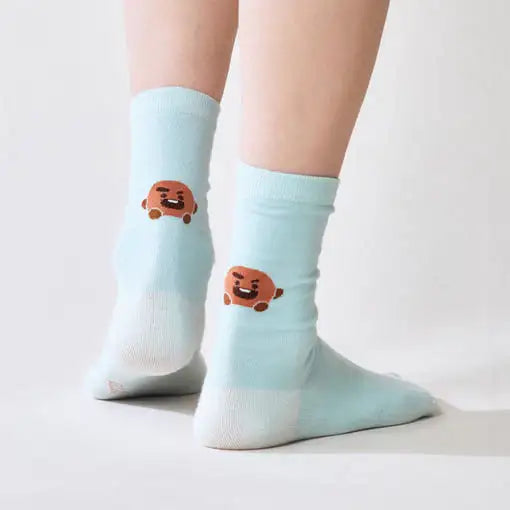 BT21 - SHOOKY Jacquard Face Socks - BT21 - Socks - Harumio