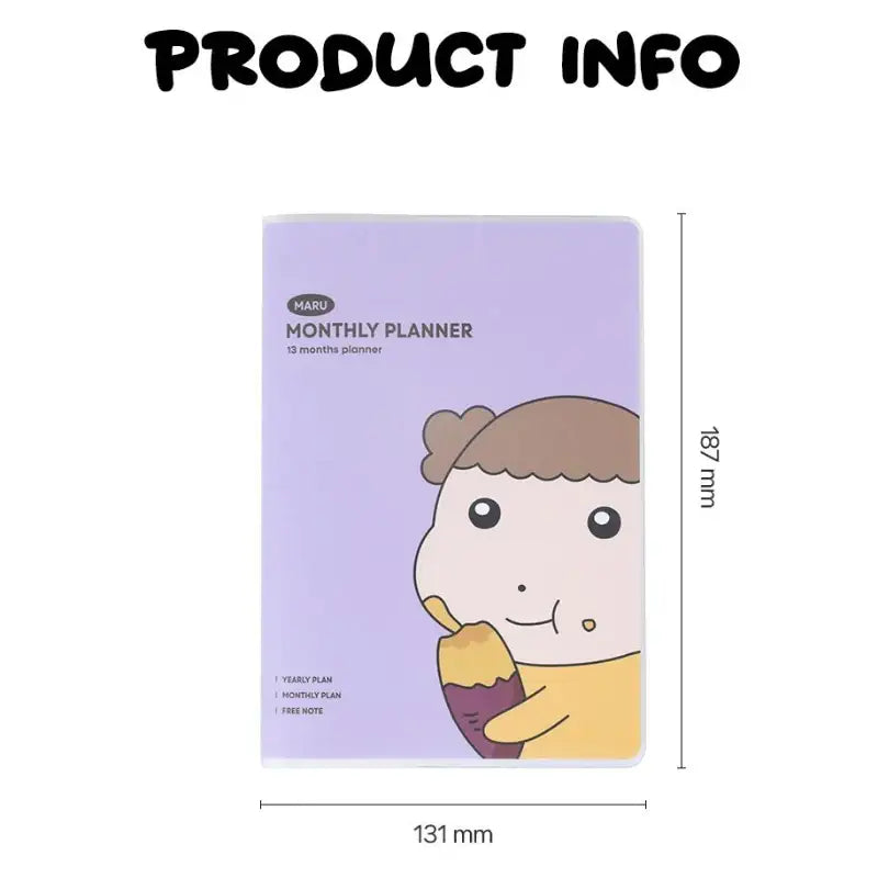 Maru Is a Puppy - Monthly Planner - Webtoon Friends - Planner Books - Harumio