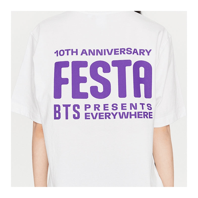 BTS - 10TH FESTA - S/S T-Shirt Logo