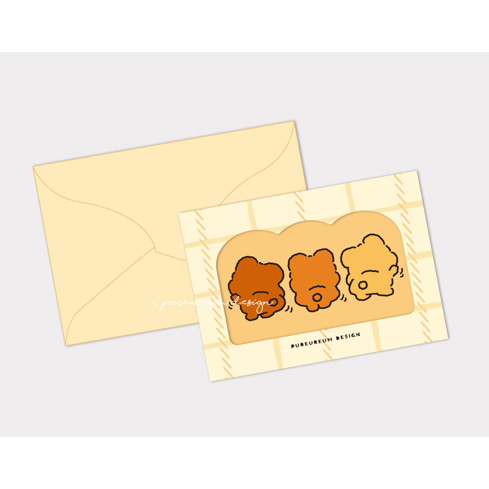 Pureureum Design - Cupid Bear Mini Folding Card ver.1-3