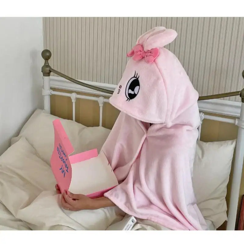 Esther Bunny - Shaped Hooded Blanket - Soone Content - Hooded Blankets - Harumio