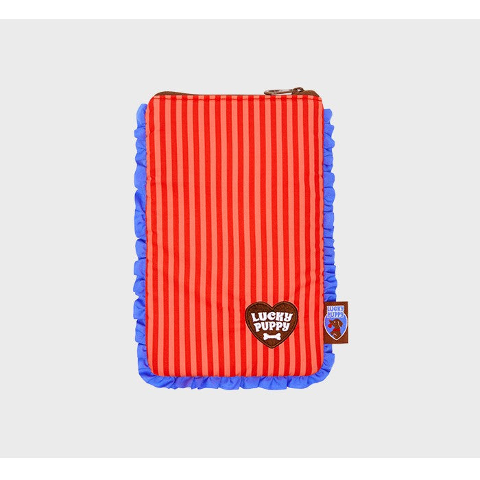 Wiggle Wiggle - Frilled Eye Mask & Pouch Set (Lucky Puppy Blue Stripe)