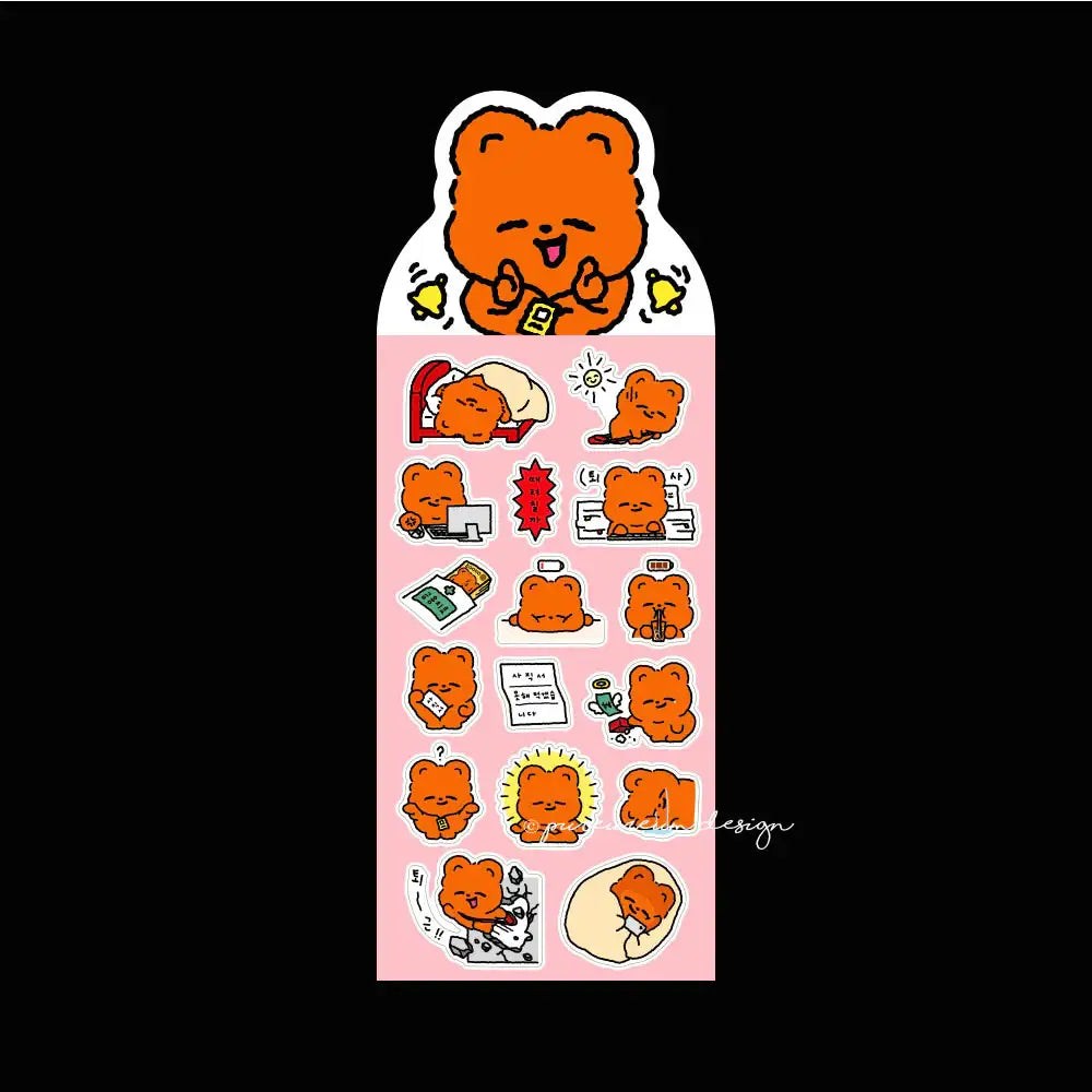 Pureureum Design - Cupid Bear Work Life Sticker - Pureureum Design - Home & Living, Accessories - Harumio