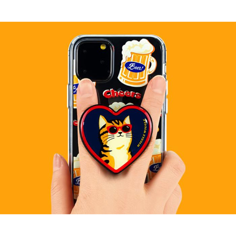 Wiggle Wiggle - iPhone Transparent Case & Heart Griptok Set