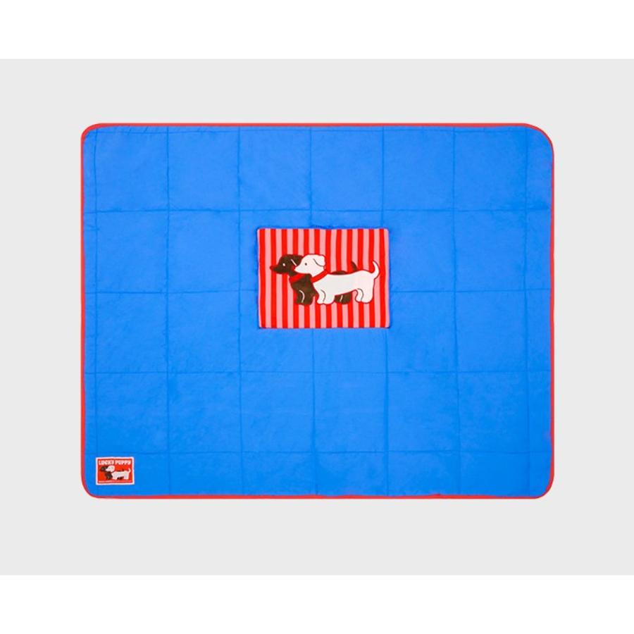 Wiggle Wiggle - Frilled Cushion Blanket (Lucky Puppy Square)