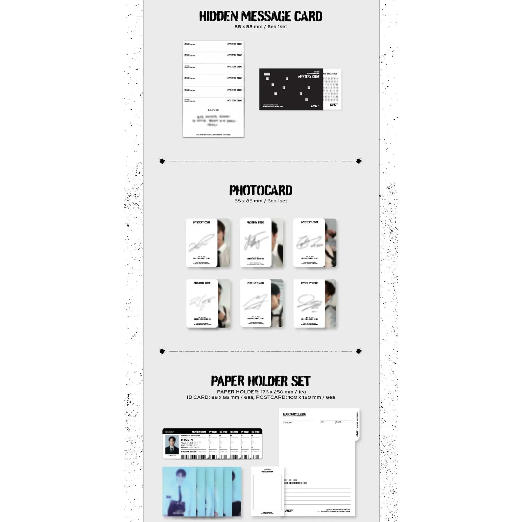 ONF - 2025 Season's Greetings (MYSTERY CODE) - WM Entertainment - Merchandise - Harumio