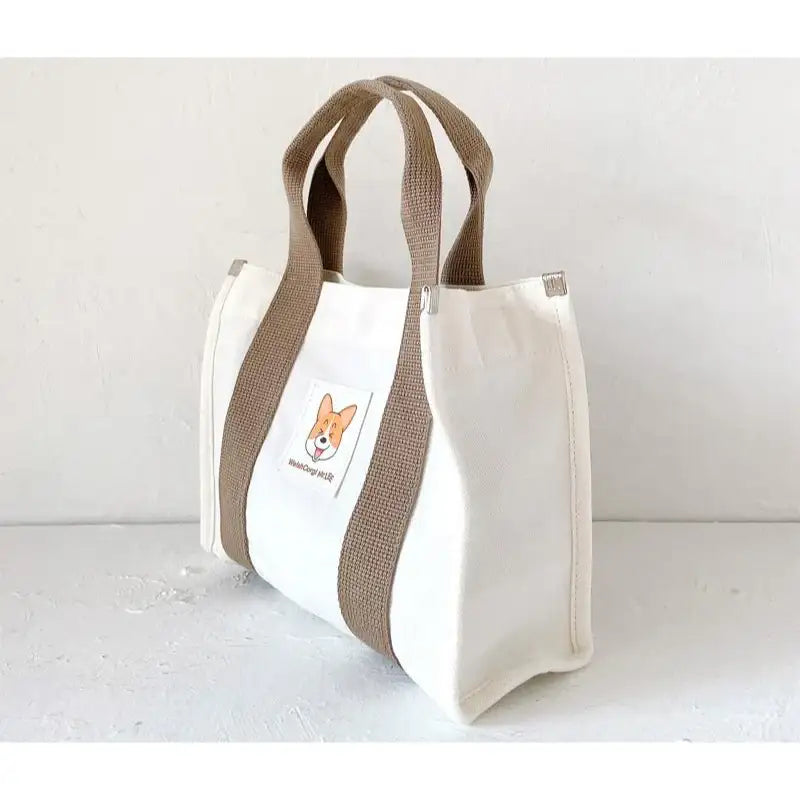Welshcorgi Mr.Lee - Webbing Cross Eco Bag - Soone Content - Cross Eco Bags - Harumio