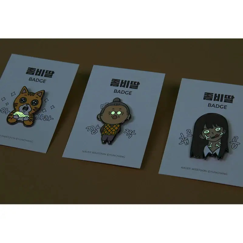 My Daughter Is a Zombie - Badge - Webtoon Friends - Accessories - Harumio