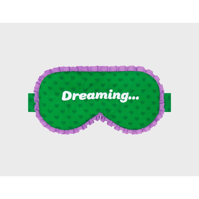 Wiggle Wiggle - Frilled Eye Mask & Pouch Set (Lucky Puppy Green Heart)