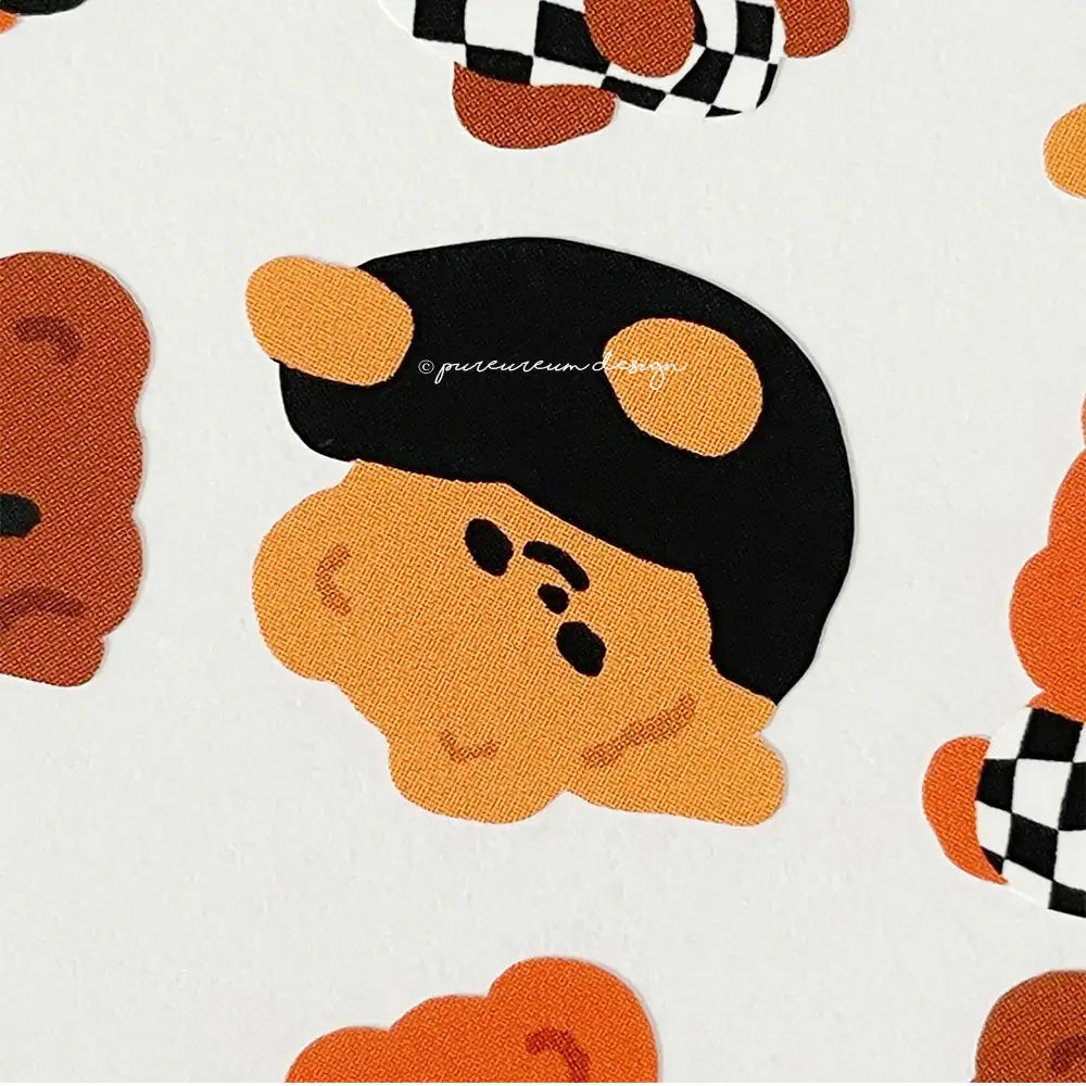 Pureureum Design - Cupid Bear Checkerboard Pants Stickers (Limited Edition) - Pureureum Design - Home & Living, Accessories - Harumio