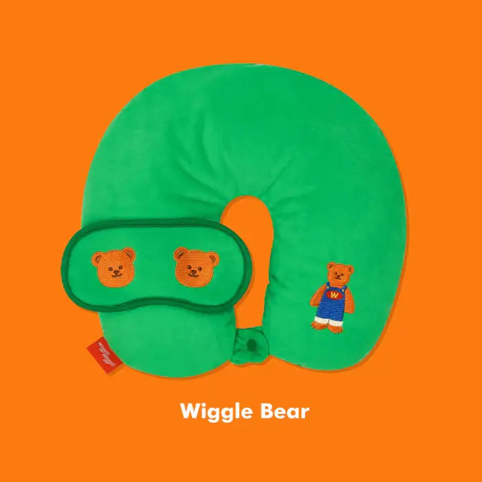 Wiggle Wiggle - Travel Neck Pillow & Eye Pad Set - Wiggle Wiggle - Neck pillow - Harumio