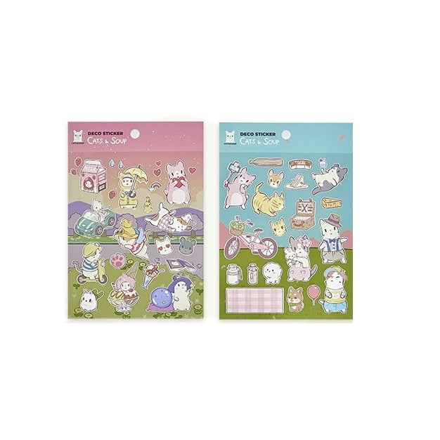 Cats and Soup X V-Square - Sticker