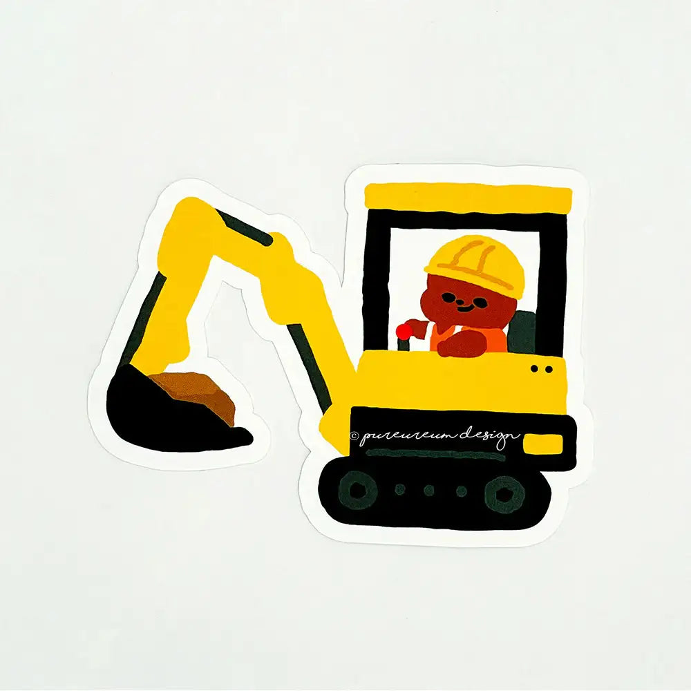 Pureureum Design - Cupid Bear Construction Site Removable Piece Sticker Set - Pureureum Design - Home & Living, Accessories - Harumio