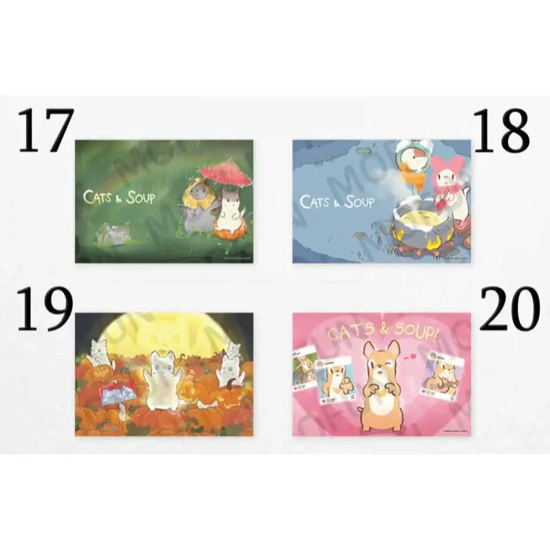 Cats & Soup - Illustration Postcard - MOFUN - Postcards - Harumio