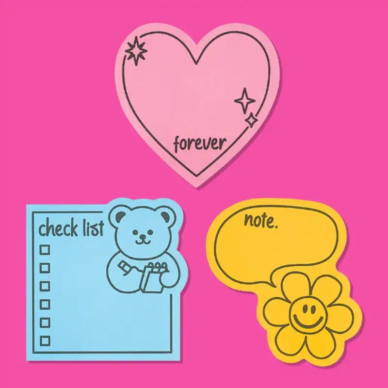 Wiggle Wiggle - Sticky Memo Set - Wiggle Wiggle - Stationary - Harumio