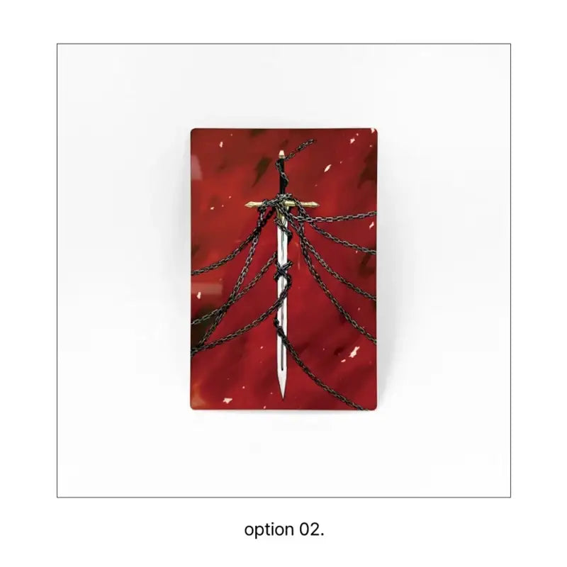 The Ember Knight - Metal Frame - ARTRANK - Keyring - Harumio