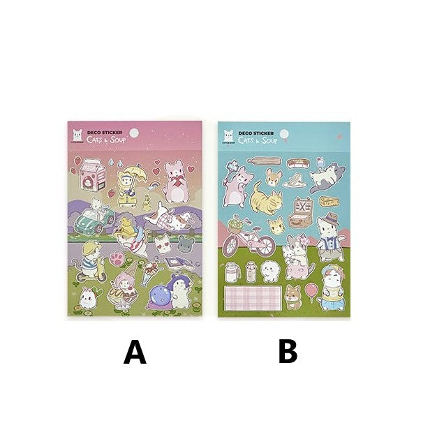 Cats and Soup X V-Square - Sticker - V-SQUARE - Sticker - Harumio