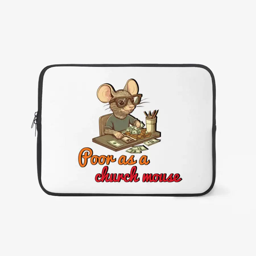 Woori Doori - Rat with Flowers Laptop Pouch - Marpple Shop - laptop case - Harumio