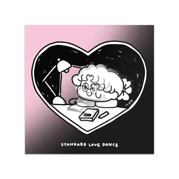 Standard Love Dance - LEEGONG Black Cherry Pie Lenticular Postcard - Line Friends Square - Postcard - Harumio