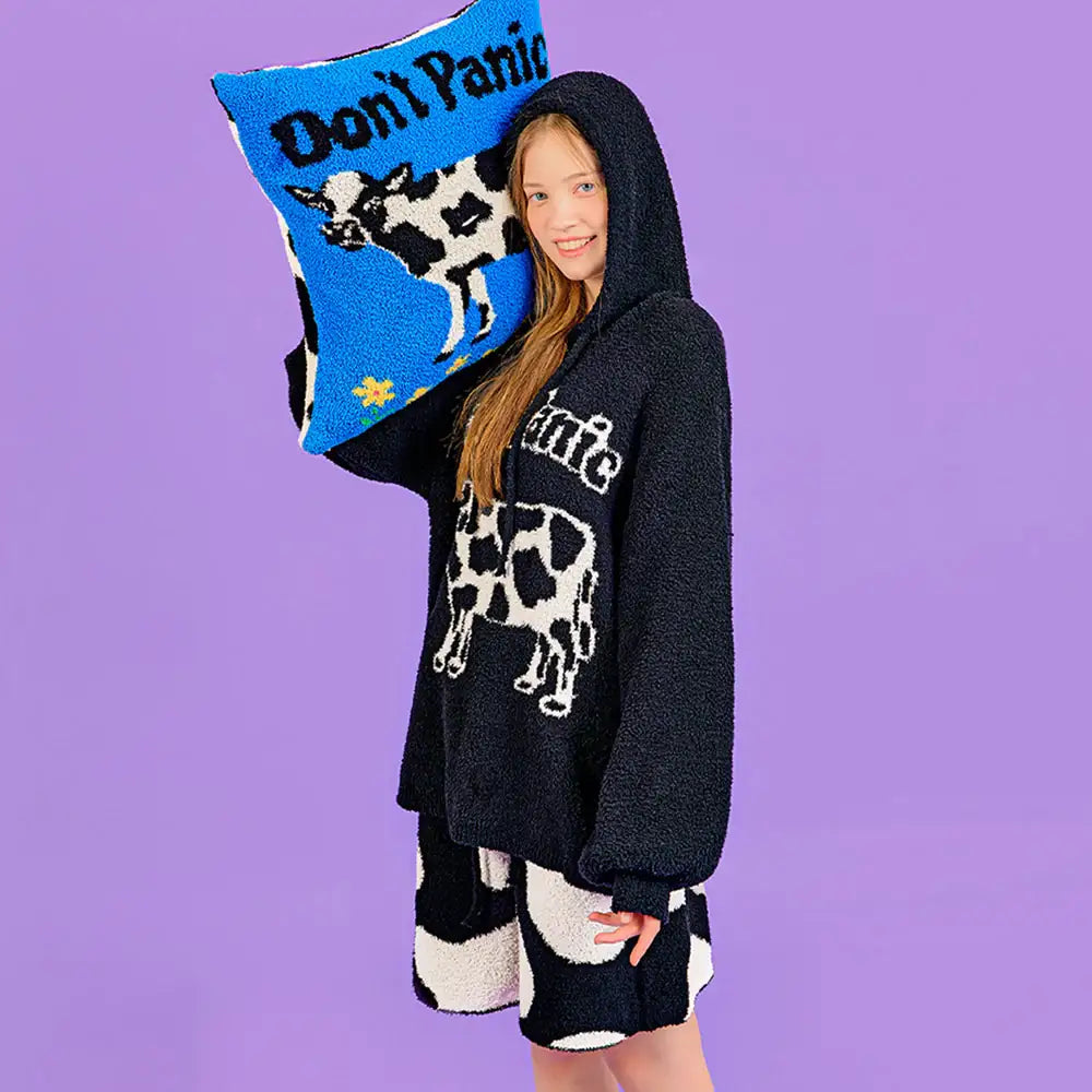 Wiggle Wiggle - Don't Panic Hooded Pajama Set - Wiggle Wiggle - Pyjamas - Harumio
