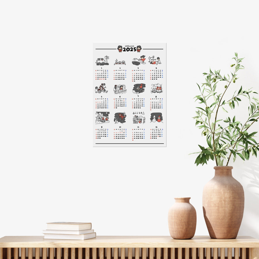 Jamkku Mong - 2025 Jamkku Mong A3 Poster Calendar - Marpple Shop - Calendar - Harumio