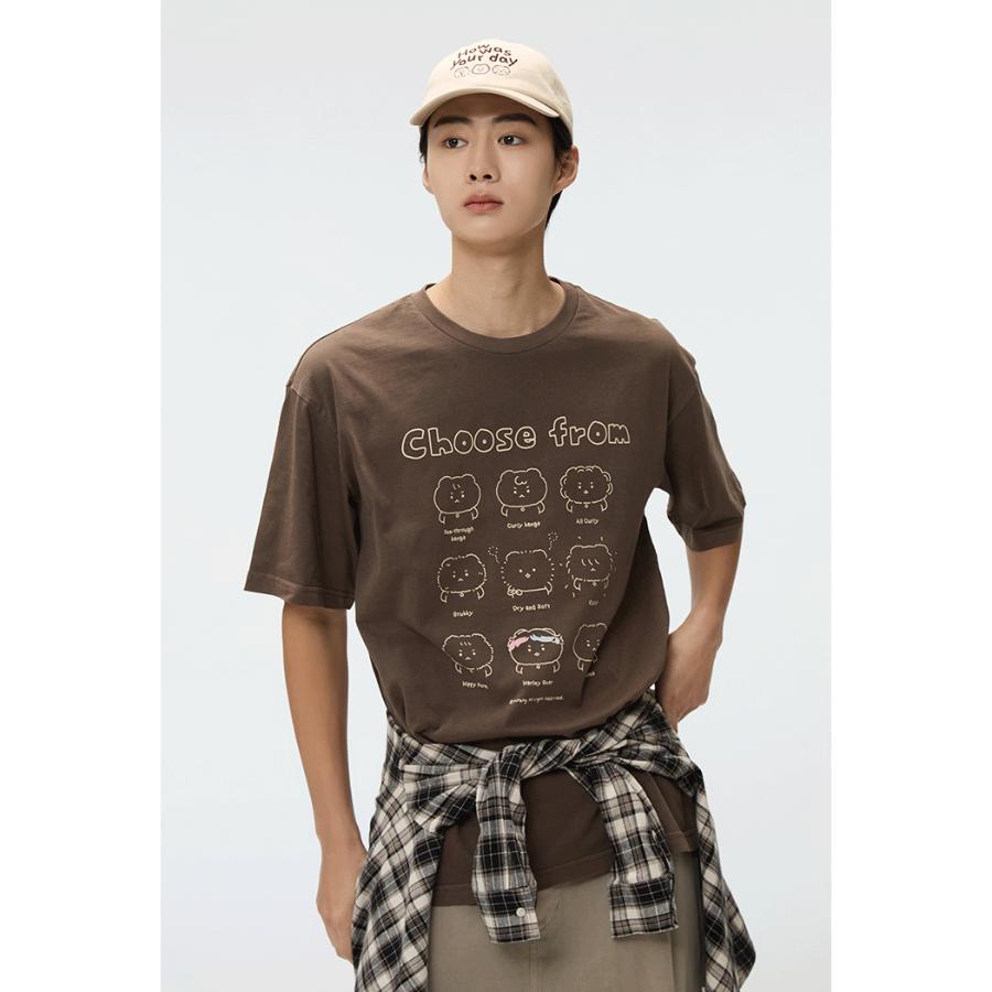 SPAO x Manggeureojin Gom - Choose From Brown Short Sleeve T-Shirt