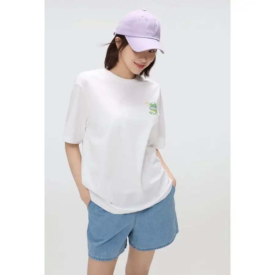 SPAO x Earthling - White Short Sleeve T-Shirt - SPAO - T-Shirt - Harumio