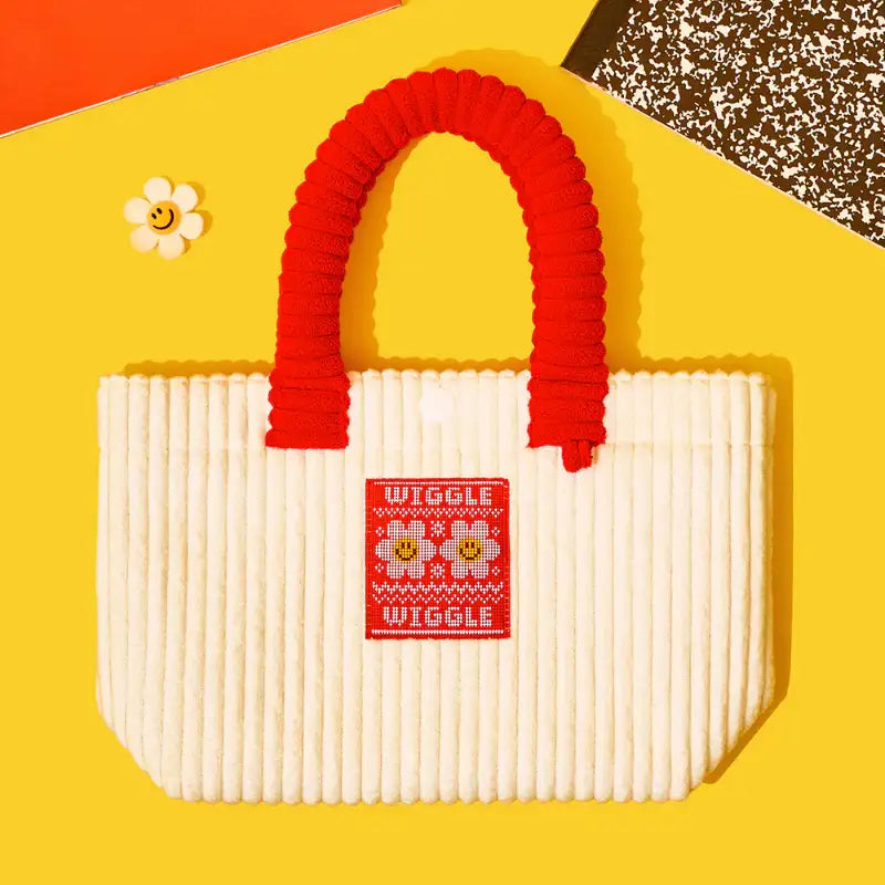Wiggle Wiggle - Corduroy Tote Bag - Wiggle Wiggle - Bag - Harumio
