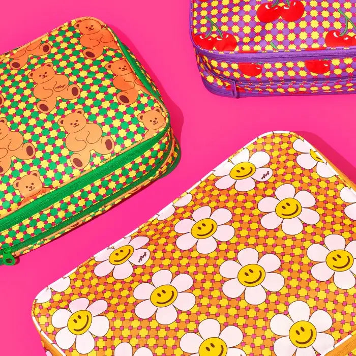 Wiggle Wiggle - Retro Check Travel Compression Pouch - Wiggle Wiggle - Pouch - Harumio