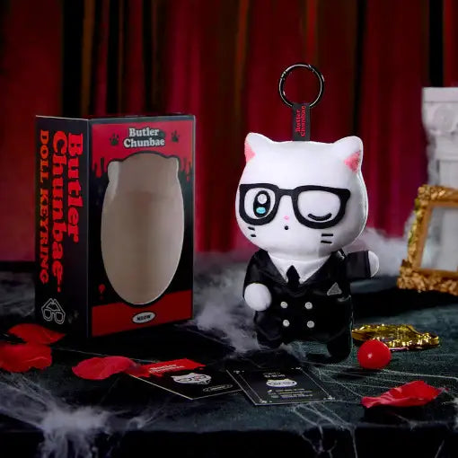 Meow Man - Butler Chunbae Mini Doll Keychain - Webtoon Friends - Keyring - Harumio