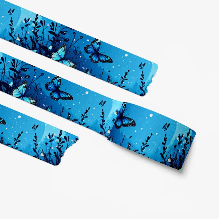 Thetablesetter - Blue Butterflies Sparkling Masking Tape - Marpple Shop - Masking Tape - Harumio