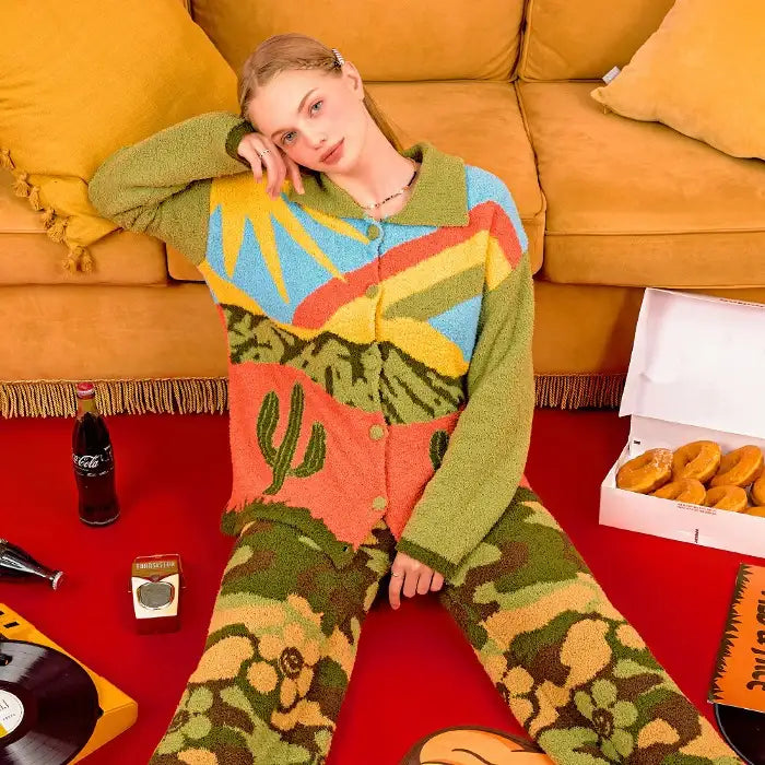 Wiggle Wiggle - Wild and Free Long Pajamas Set - Wiggle Wiggle - Clothing - Harumio