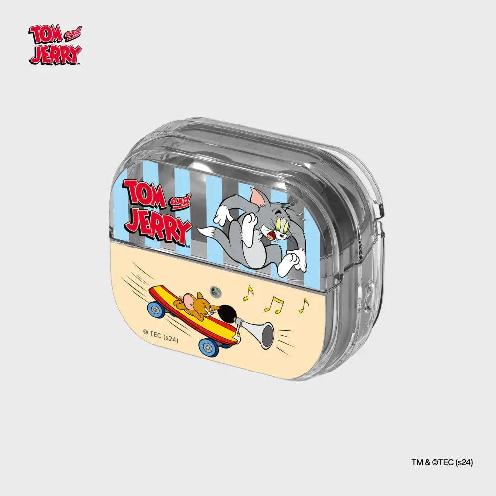 SLBS - Tom and Jerry Surprised Tom Clear Cover (Galaxy Buds3 Pro) - SLBS - Buds Case - Harumio