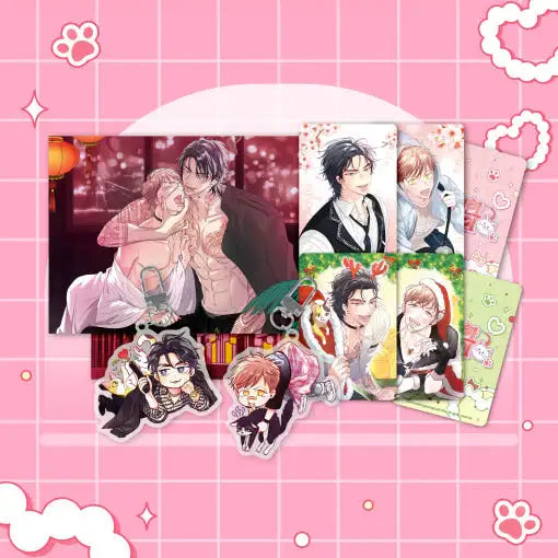 Muhyeok and Naui: My Irresistible Neighbor - Full Set (Postcard, Photocard & Acrylic Keyrings) - Mr. Blue - Photocard - Harumio