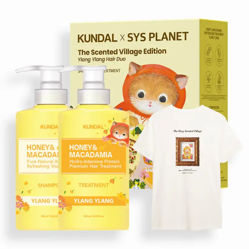 KUNDAL x SYS PLANET - Shampoo & Treatment + Eco bag/T-shirt Set - KUNDAL x SYS PLANET - Hair Shampoo - Harumio