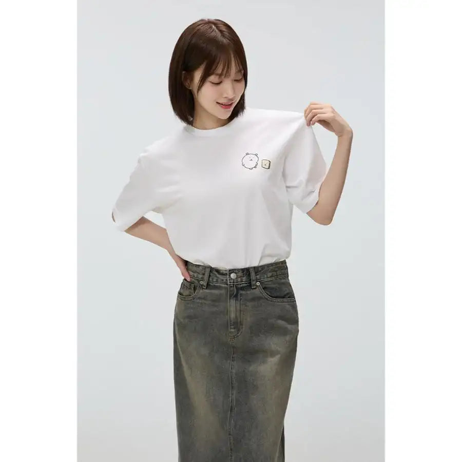 SPAO x Damgomi - Damgomi Short Sleeve T-shirt (MIX) - SPAO - T-shirt - Harumio