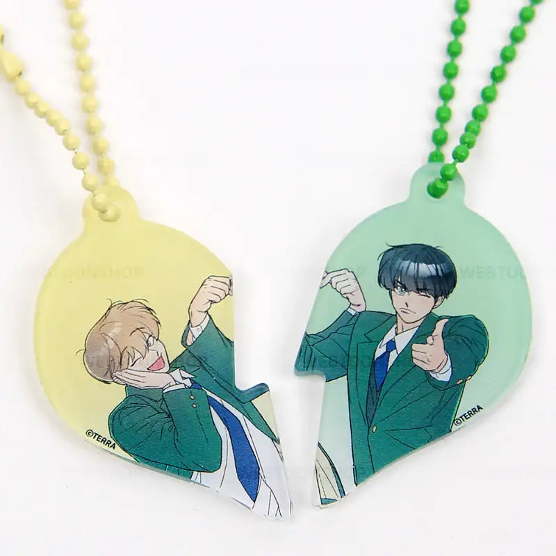 Spinach Bouquet - Heart Fusion Couple Charm - Webtoon Shop - Keychains - Harumio