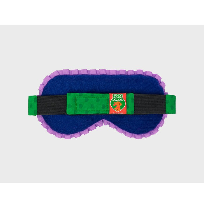 Wiggle Wiggle - Frilled Eye Mask & Pouch Set (Lucky Puppy Green Heart)