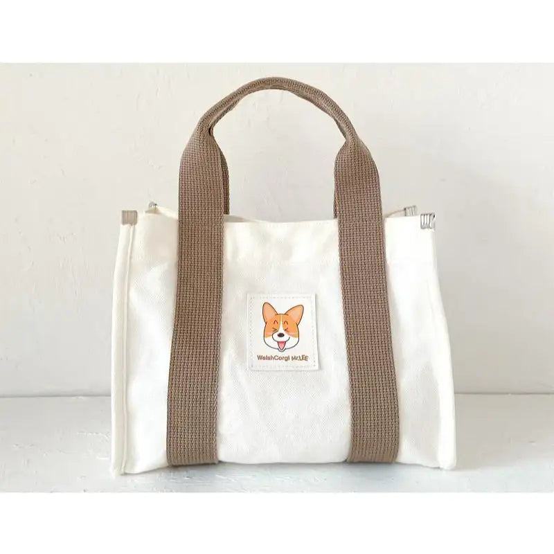Welshcorgi Mr.Lee - Webbing Cross Eco Bag - Soone Content - Cross Eco Bags - Harumio