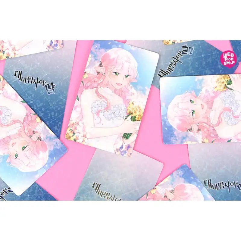 Daughter of the Archmage - Photo Card + Pin Button Set - Webtoon Shop - Photo Card - Harumio