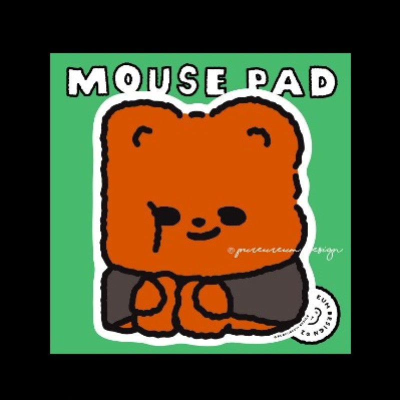 Pureureumdesign - Cupid Bear Work Life Mouse Pad