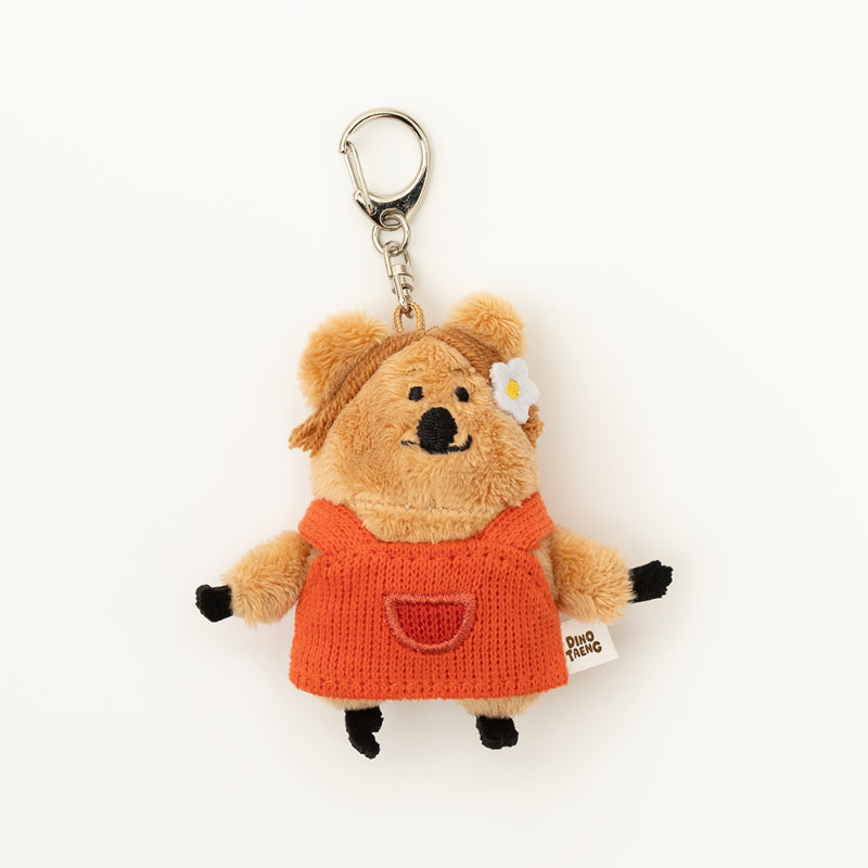 Dinotaeng - Quokka in School Flat fur keyring