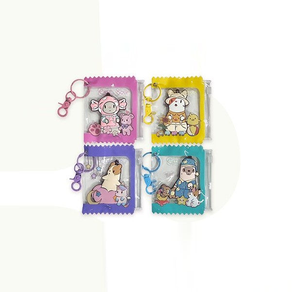 Cats and Soup X V-Square - Silicon Keyring