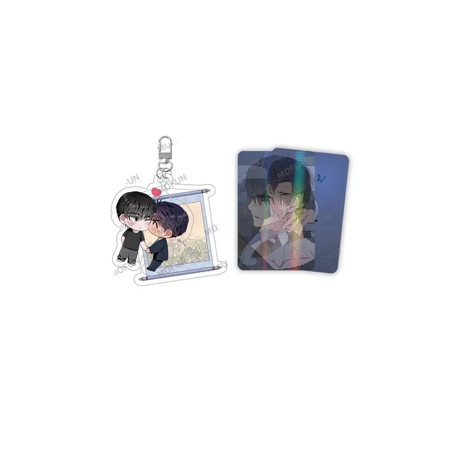 Ma Jeung ji x Mofun - Dawn of the Dragon Keyring & Photocard Set - Ma Jeung ji x Mofun - Acrylic Keyring - Harumio