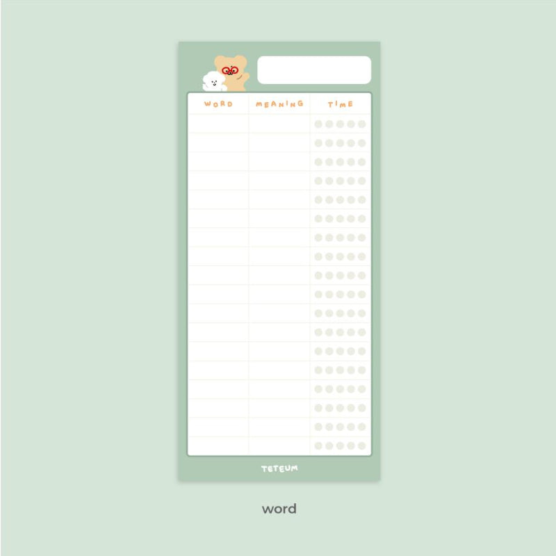 Teteum - Long Memo Pad 2