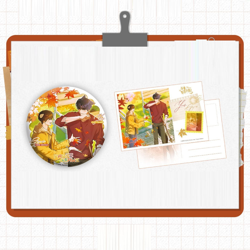 COMI PLUS x GANYMEDES x Toyou's Dream - Paws & Claws Badge and Commemorative Card Set