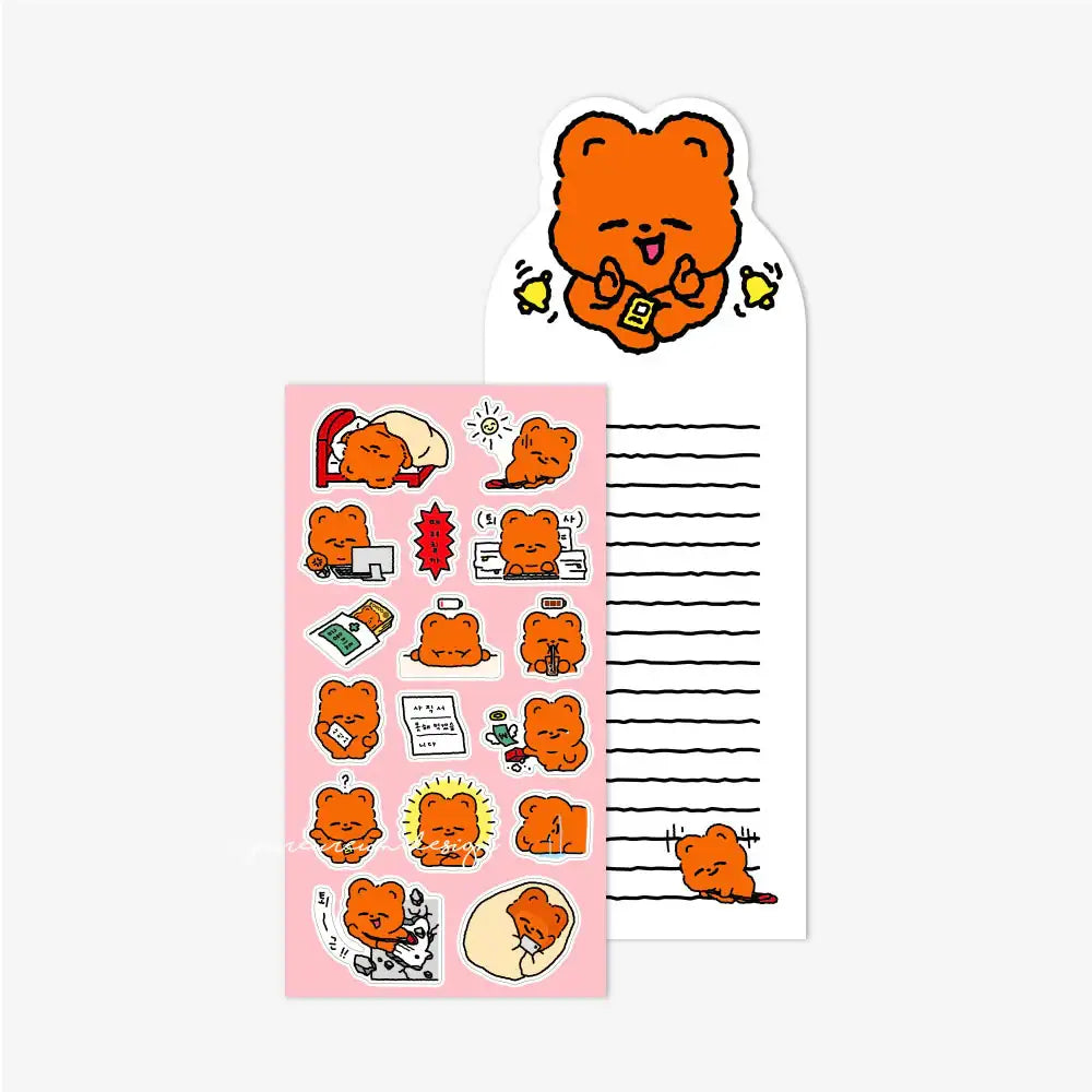 Pureureumdesign - Cupid Bear Work Life Sticker